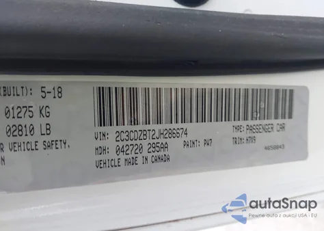 2018 Dodge Challenger R/T Shaker from USA, damaged, VIN 2C3CDZBT2JH286674